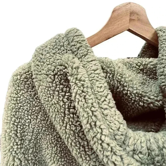 Victoria's Secret PINK Teddy Sherpa Fleece Pullover Hoodie Beige Women's… - Picture 3 of 9